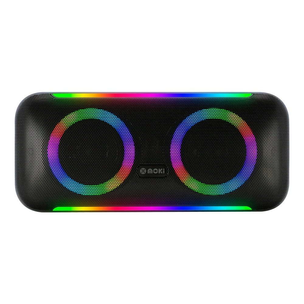 Moki Pro Portable Block Party TWS 10W Wireless Bluetooth Audio Speaker Black