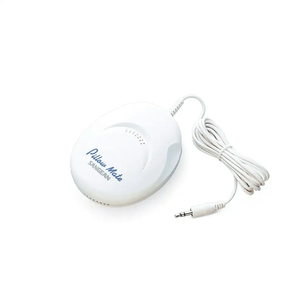 Sangean PS-100 3.5mm Aux Jack Audio Pillow Speaker For Radio/CD Player White