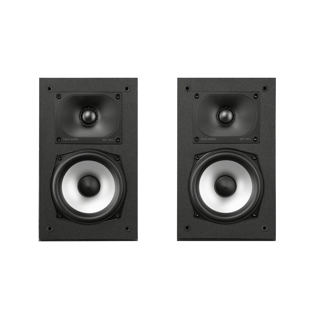 Polk Audio MXT15BK Dolby Atmos Monitor Bookshelf Speaker Entertainment Pair BLK