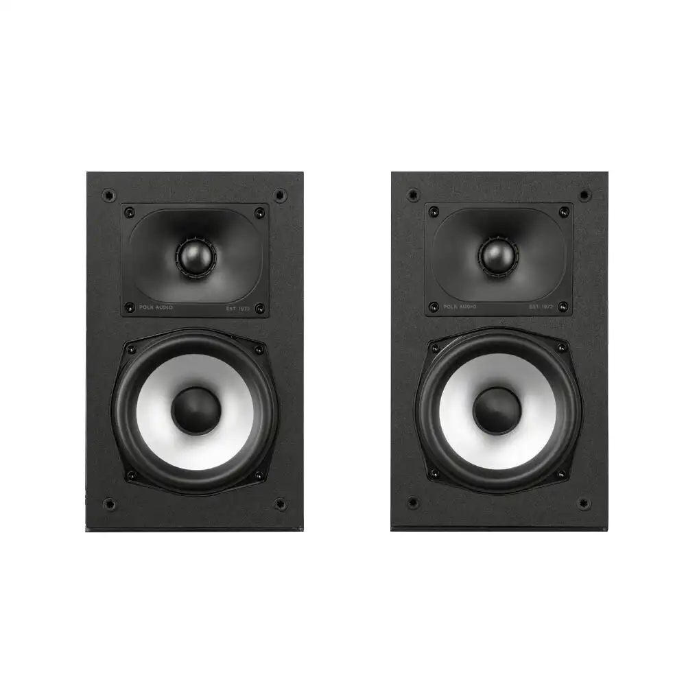 Polk Audio MXT15BK Dolby Atmos Monitor Bookshelf Speaker Entertainment Pair BLK