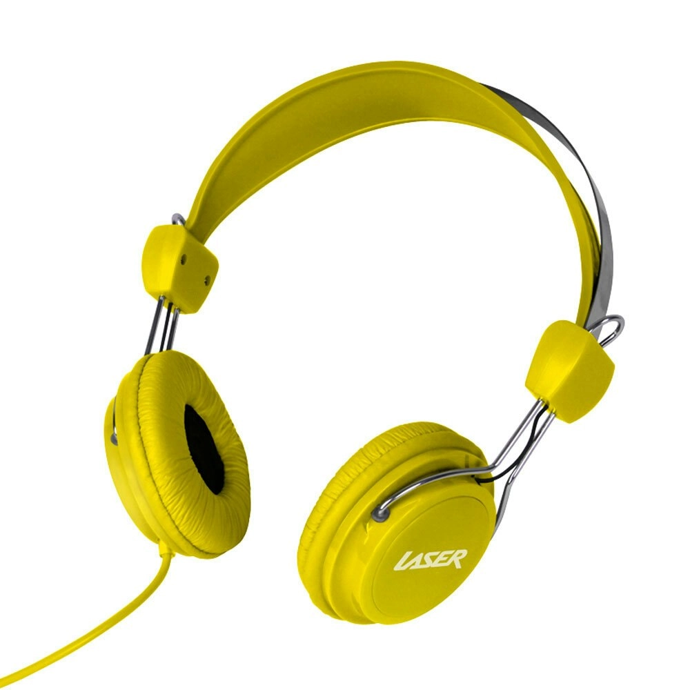 Laser Volume Restricted Stereo 3.5mm Over-Ear Headphones/Headset for Kids Yellow