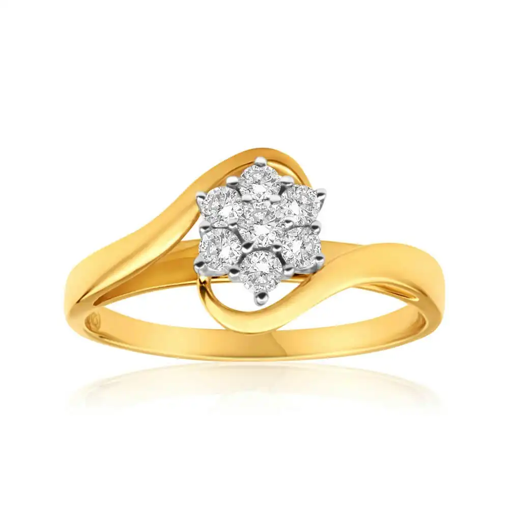 9ct Yellow Gold 1/3 Carat Diamond Splendid Ring