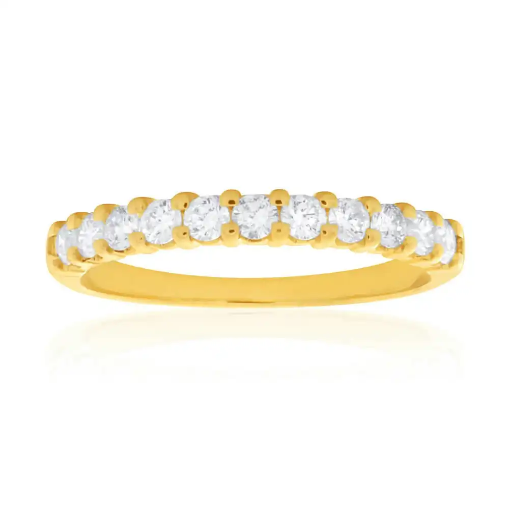 18ct Yellow Gold Ring With 3/8 Carats Of Diamonds