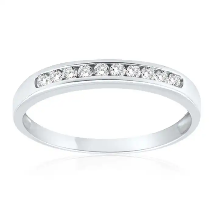 9ct White Gold Delightful Diamond Ring