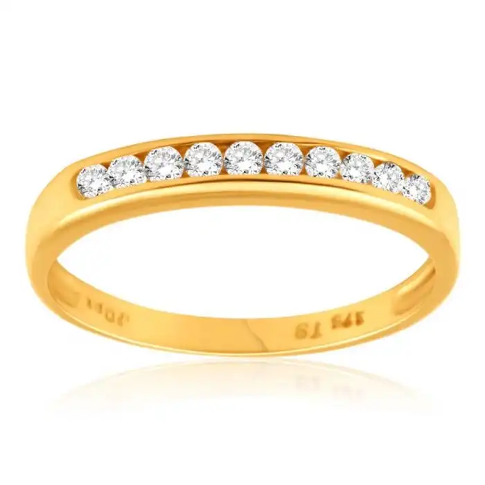 9ct Yellow Gold Divine Diamond Ring