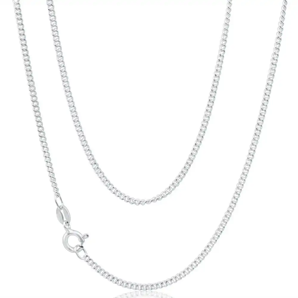 Sterling Silver Curb 50 Gauge Chain 50cm