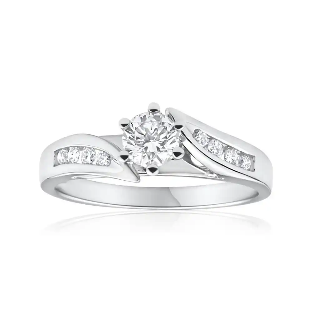 18ct White Gold Ring With 0.5 Carats Of Brilliant Cut Diamonds