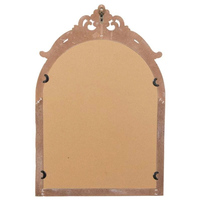 Willow & Silk 74cm MDF White Arch Fleur Wall Mirror