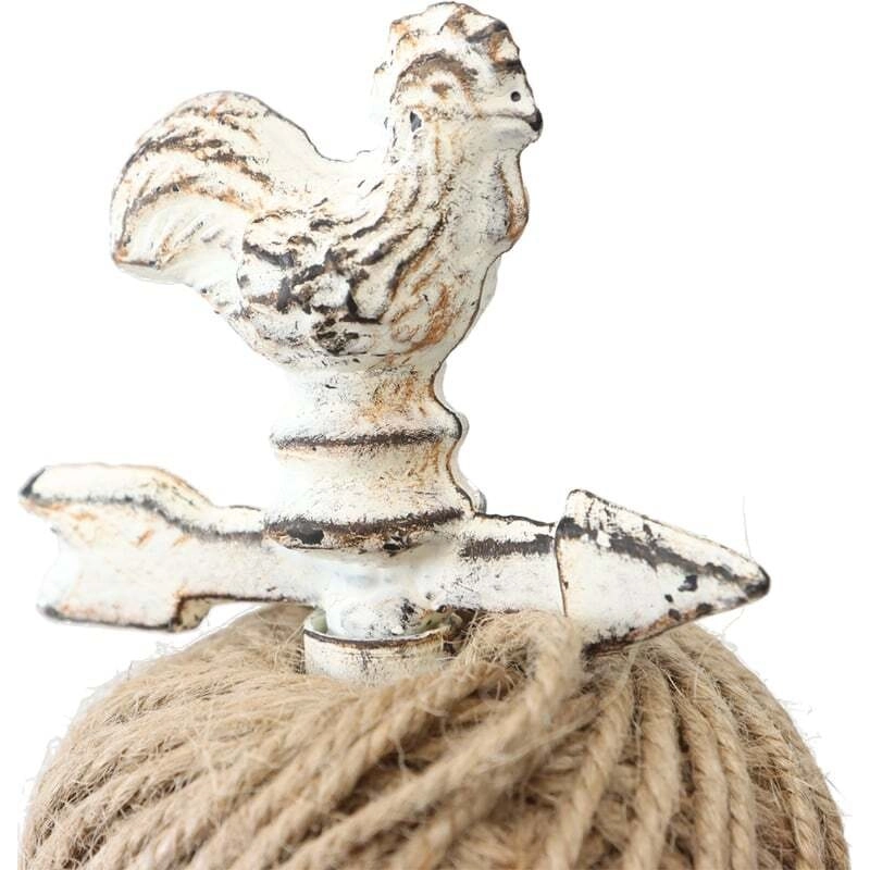 Willow & Silk Metal 16cm Chook Weather Vane Arrow w/ String Ball Ornament