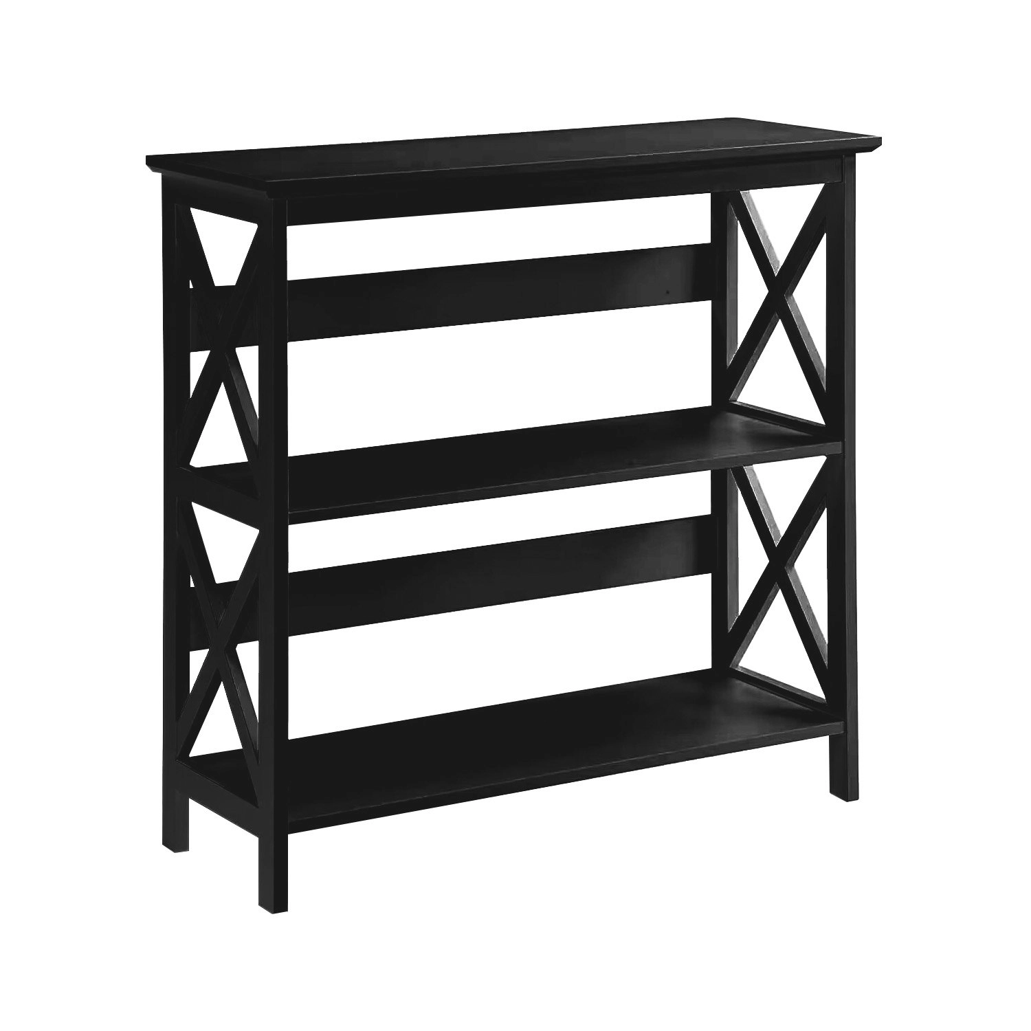 Sarantino Lucas 3-Tier Bookshelf - Black