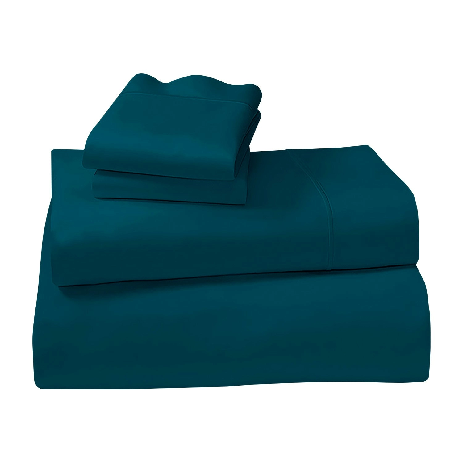 1000 Thread Count Cotton Rich Queen Bed Sheets 4-Piece Set - Teal