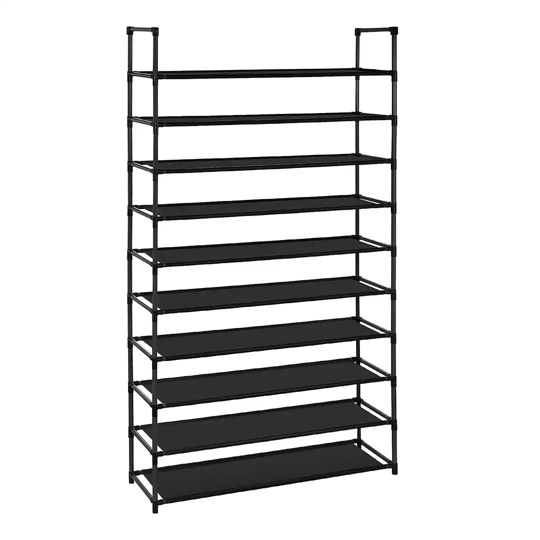 Soga 10 Tier Shoe Storage Shelf Space-Saving Caddy Rack Organiser with Handle