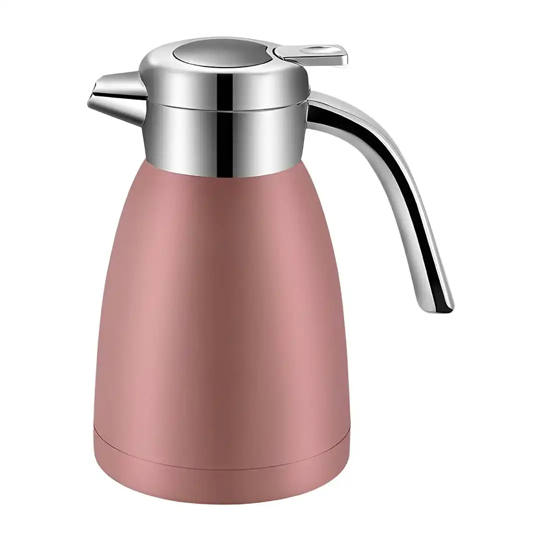 Soga 1.2L Stainless Steel Kettle Insulated Vacuum Flask Water Coffee Jug Thermal Pink