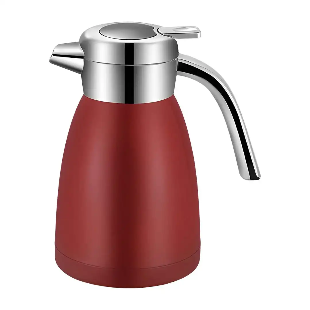 Soga 2.2L Stainless Steel Kettle Insulated Vacuum Flask Water Coffee Jug Thermal Red