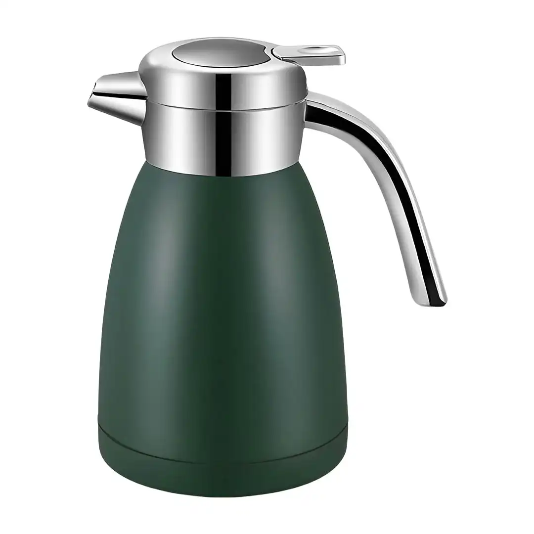 Soga 2.2L Stainless Steel Kettle Insulated Vacuum Flask Water Coffee Jug Thermal Green