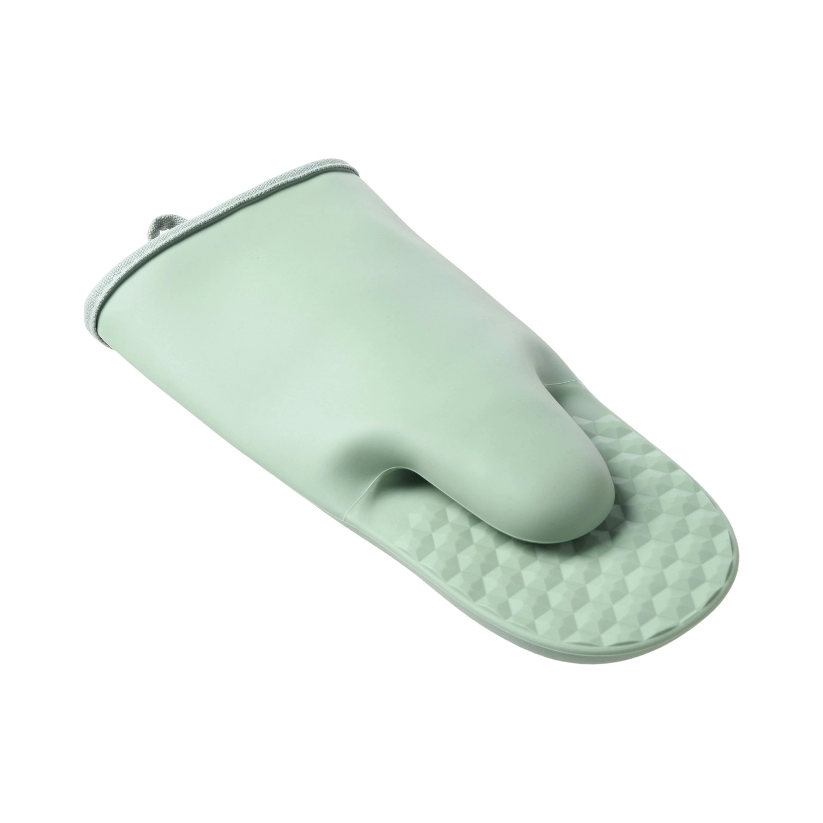 Gourmet Kitchen Modern Silicone Oven Mitt Sage Honeycomb