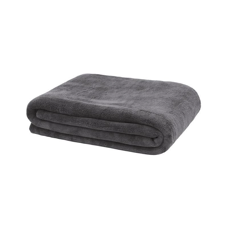 Bambury Microplush Charcoal Throw Rug