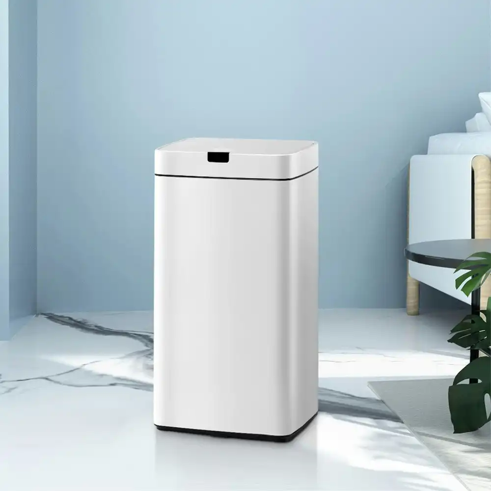 Devanti 45L Motion Sensor Bin Rubbish Automatic White