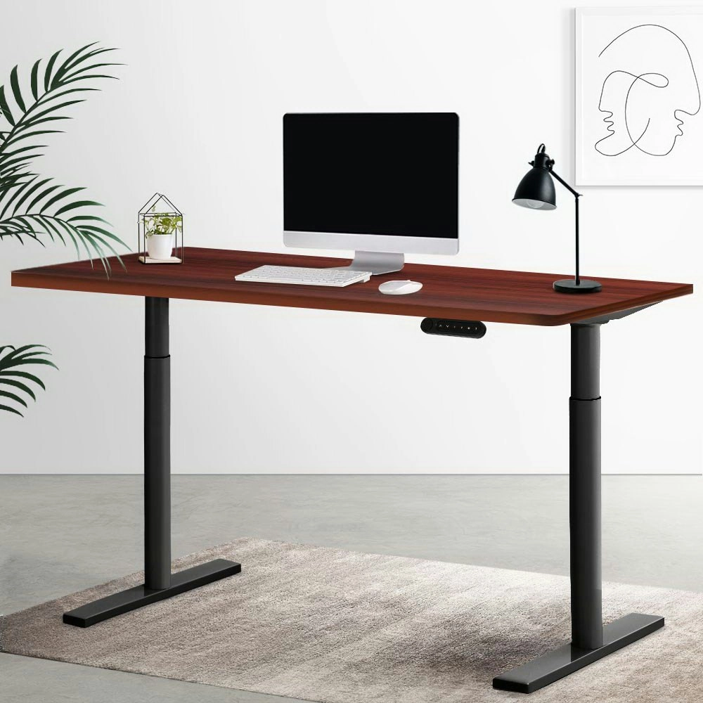 Artiss Standing Desk Motorised Electric Dual Motor Walnut 120CM