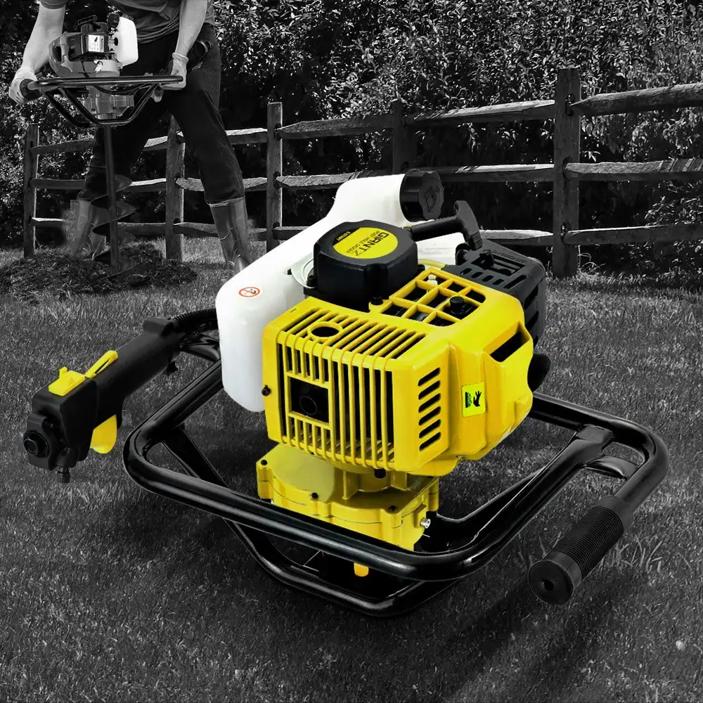 Giantz 92CC Post Hole Digger Motor Only Petrol Engine Yellow