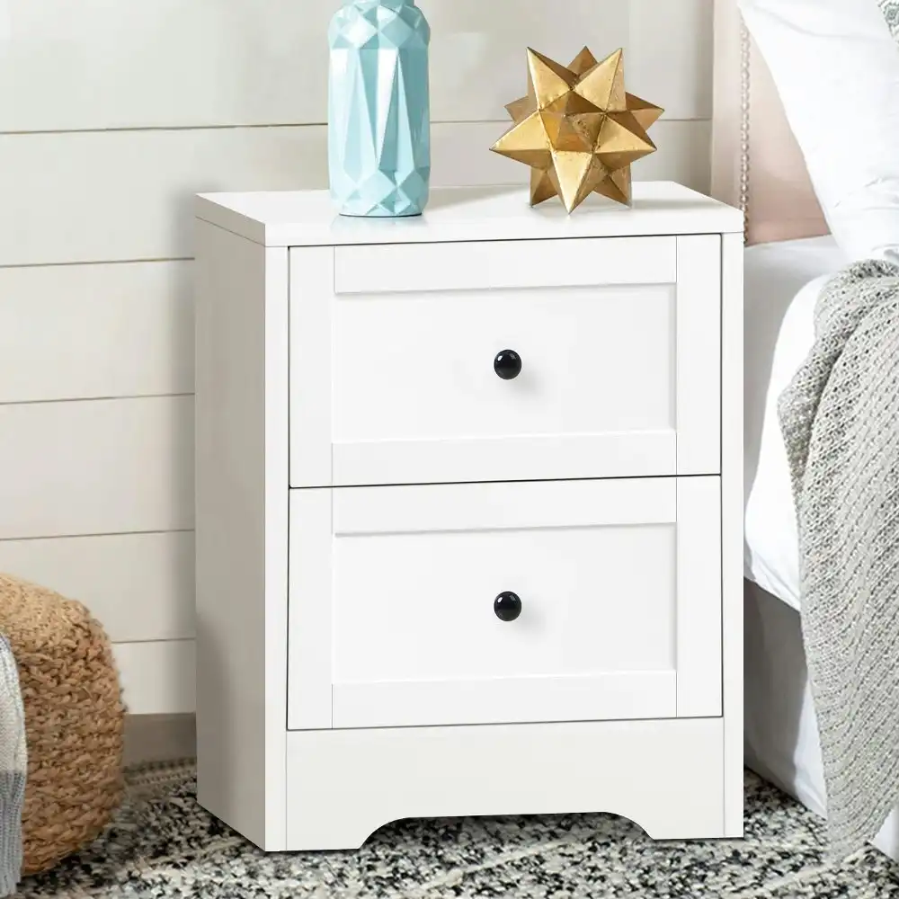 Alfordson Bedside Table Hamptons White