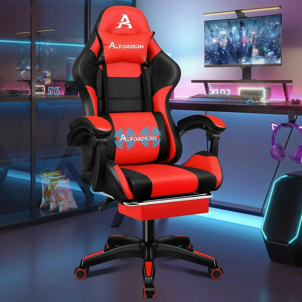 Alfordson Gaming Chair Extra Large Pillow Elite Black & Red