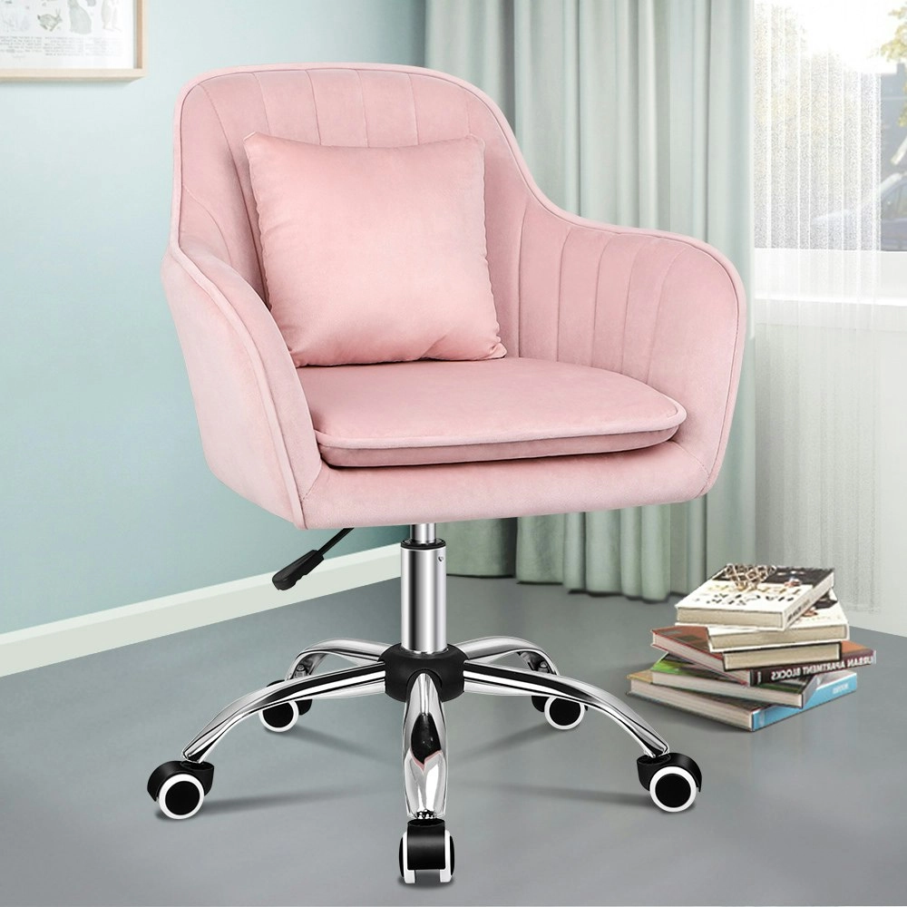 Alfordson Velvet Office Chair Orla Pink