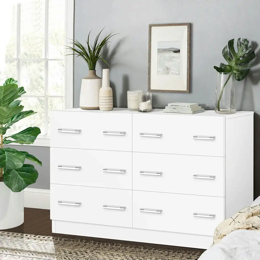 Alfordson 6 Chest of Drawers Minimalist White