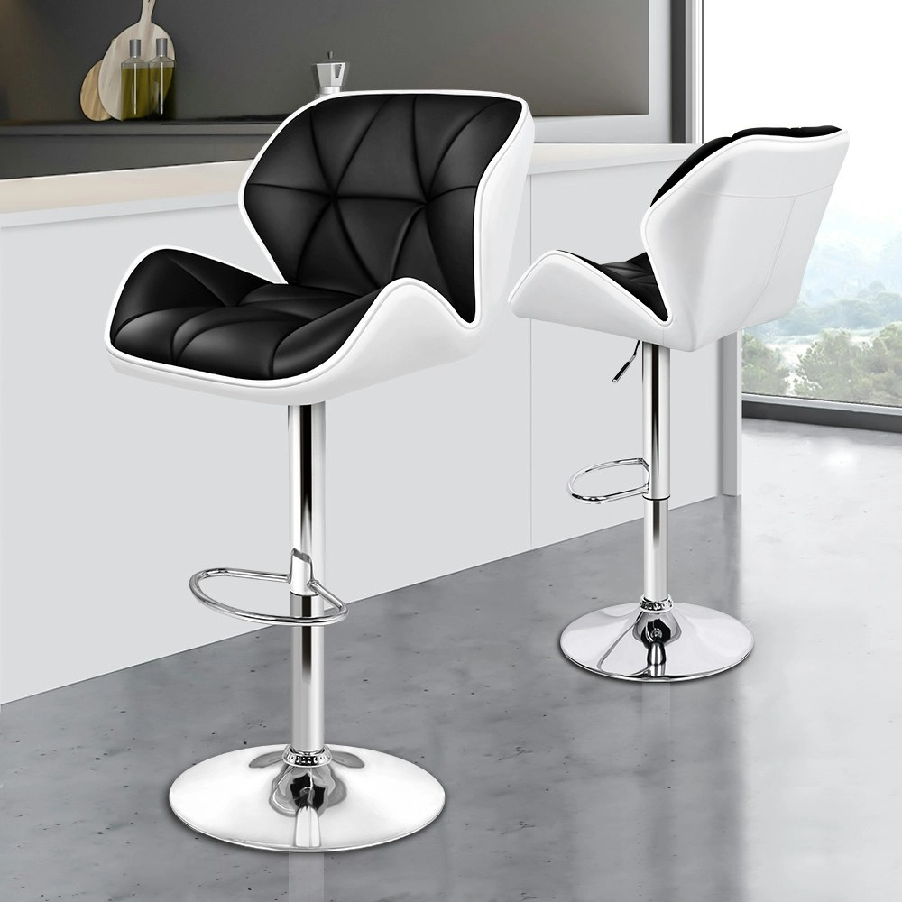 Alfordson Bar Stools Rhombus Motif Stools Black & White Willa x2