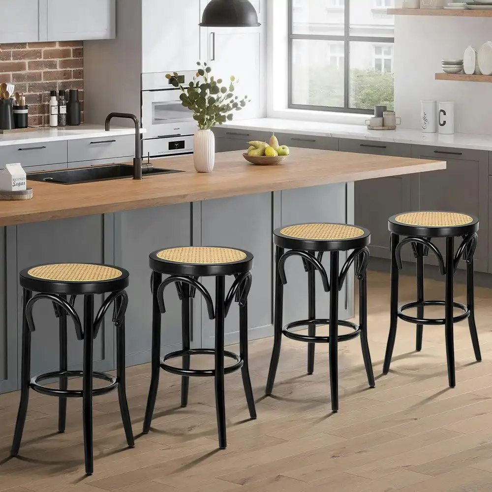 ALFORDSON 2x Swivel Bar Stools Bailey Kitchen Wooden Dining Chair