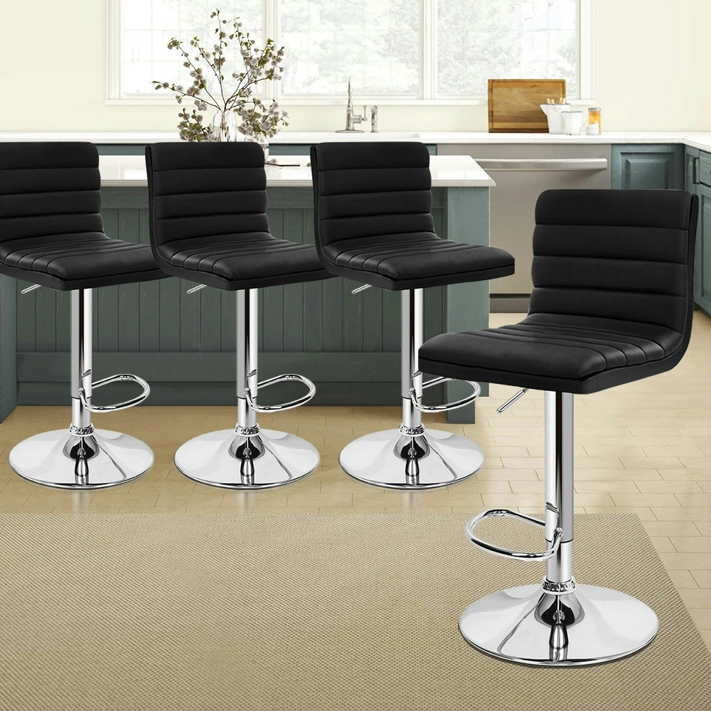 Alfordson Bar Stools Kitchen Swivel Black Ruel x4