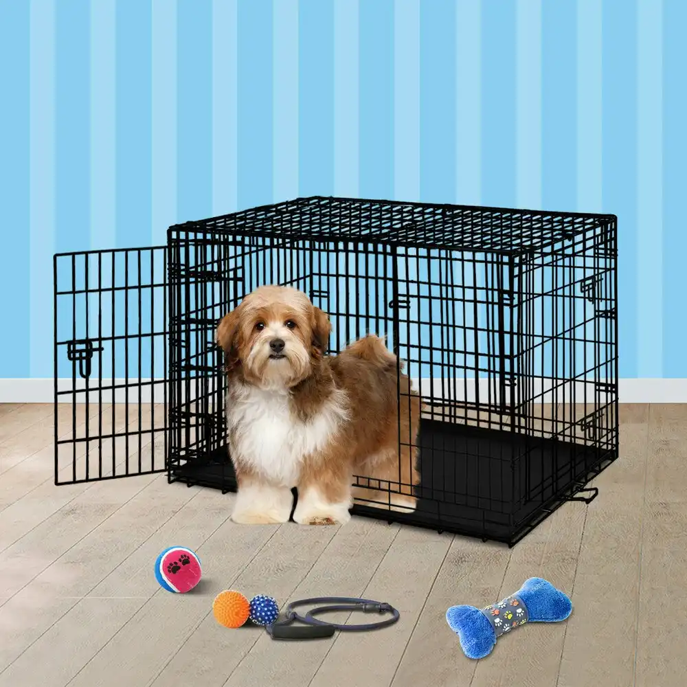 BEASTIE Dog Cage 24 inch Large 8 Panel Fence Enclosure Dog Metal Exercise Pen