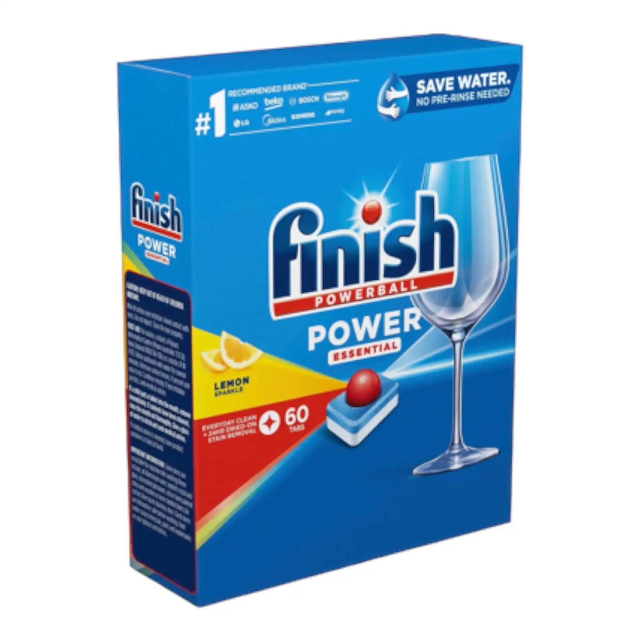 Finish Power Essential Dishwashing Tablets Lemon Sparkle 60 Tablets