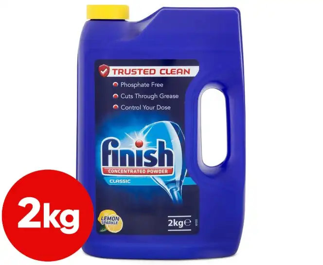 Finish Classic Concentrated Dish Washing Powder Lemon Sparkle 2kg