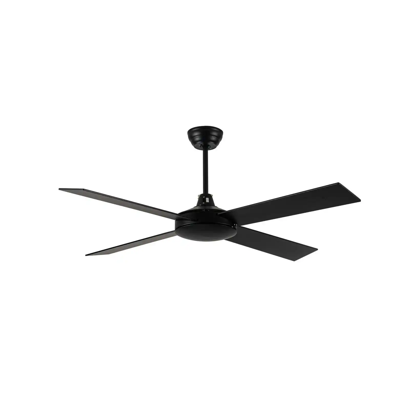 Viviendo 52 Inch 4 Blade Ceiling Fan with 3 Speed Remote Control - Black