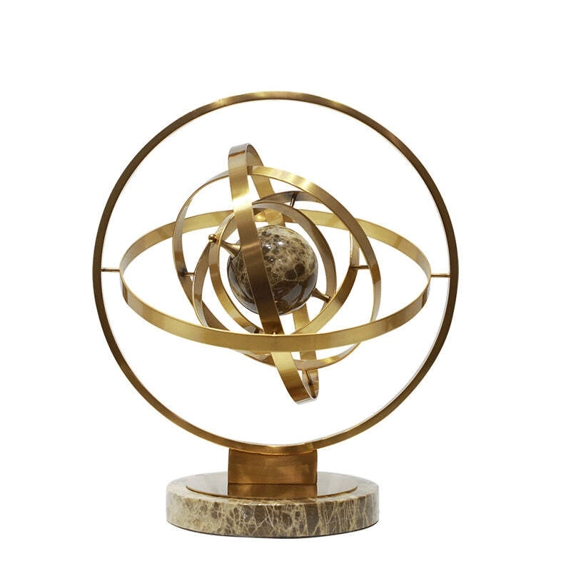 Viviendo Planetary Bronze & Marble Globe of world Ornament