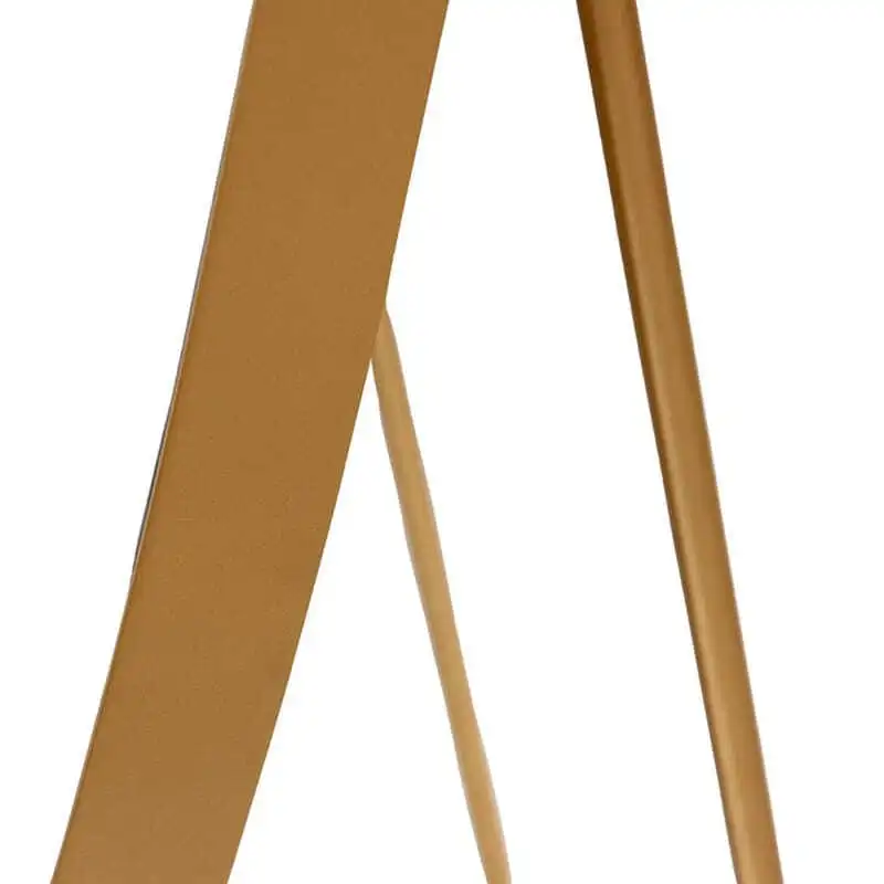 Willow & Silk Gold-Frame 160 cm Asymmetric Cheval Floor Mirror w/ Stand