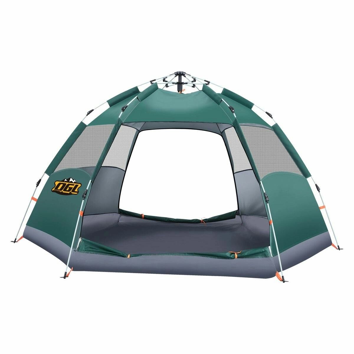 OGL 4 Man Beach Tent Shelter Instant Pop Up Camping Family Dome Sun Shade Hiking Picnic Outdoor 240x240x135cm Green