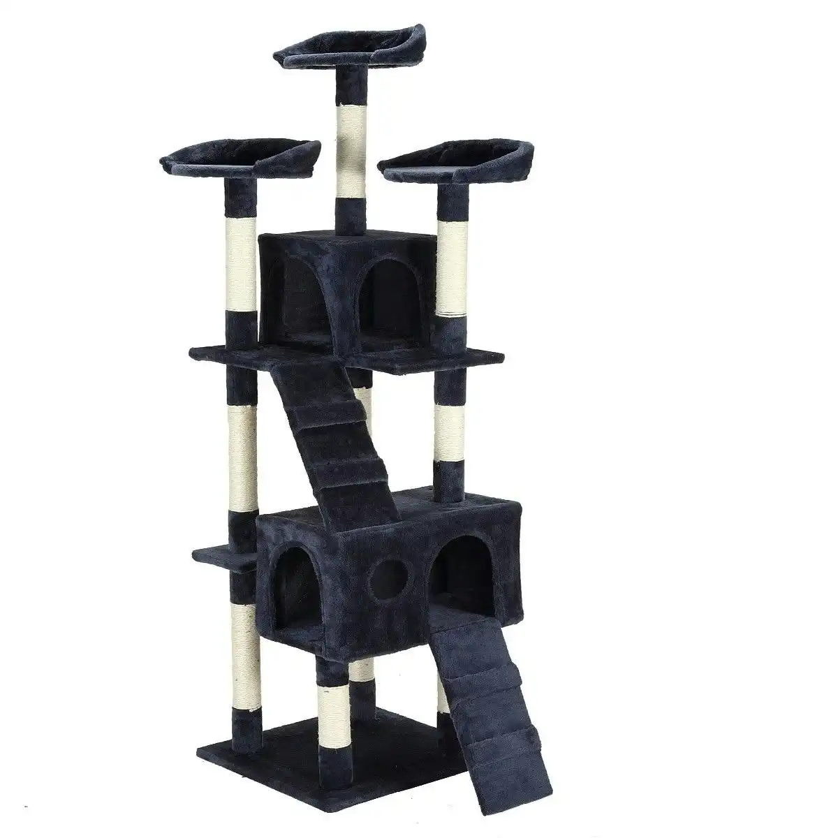 Pet Scene Cat Scratching Post Climbing Tree Pole Tower Gym Playhouse Condo Sisal Scratcher Perch Center 171cm Tall XL