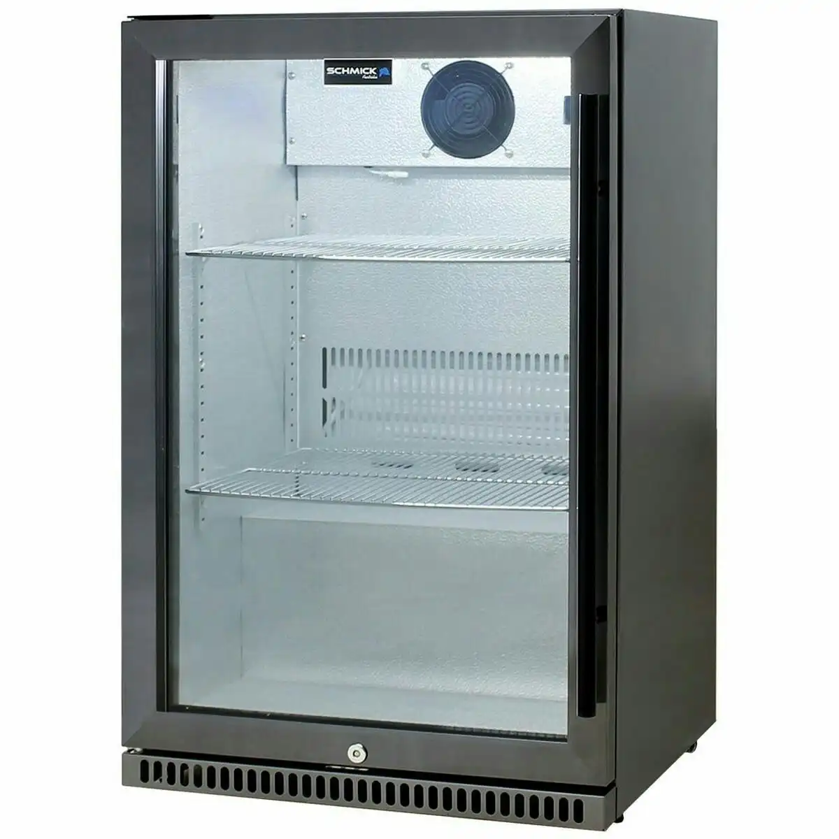 Schmick 118L Alfresco Black Stainless Steel Bar Fridge Left Hinged