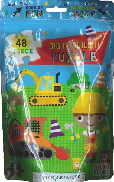 Melon Books 48-Piece Puzzle Bags, Dig It, Build It- 36.3cmx26.5cm