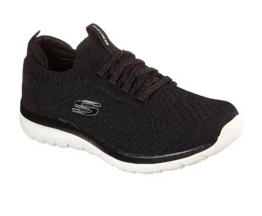 Womens Skechers Bountiful Creative Black/White Running Sport Shoes