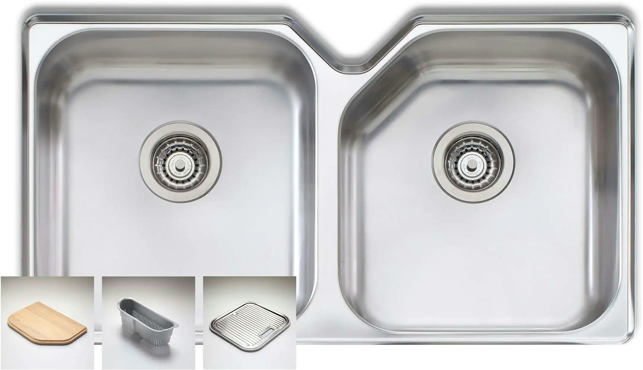 Oliveri Nu-petite Double Bowl Undermount Sink NP63U