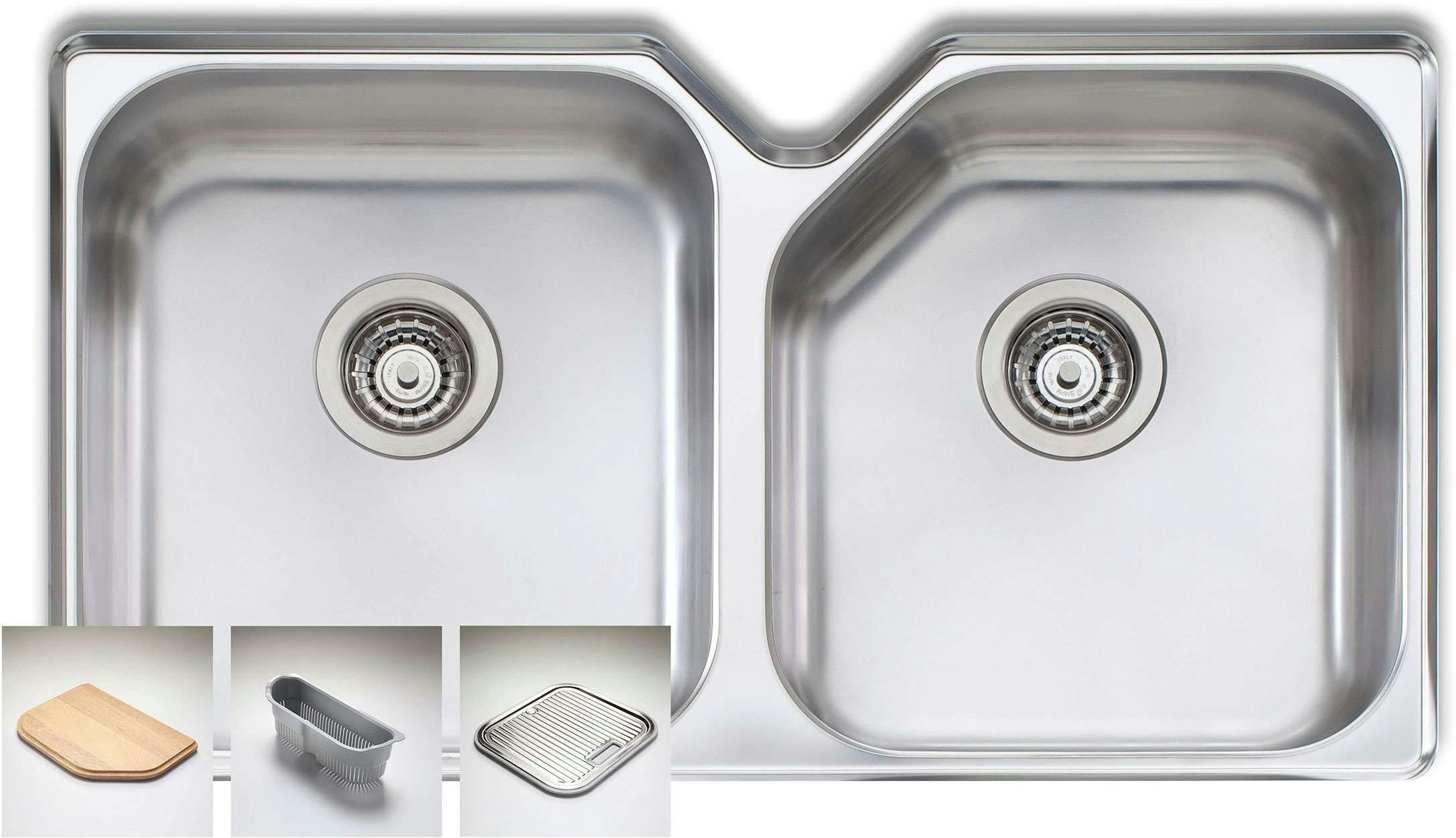 Oliveri Nu-petite Double Bowl Undermount Sink NP63U