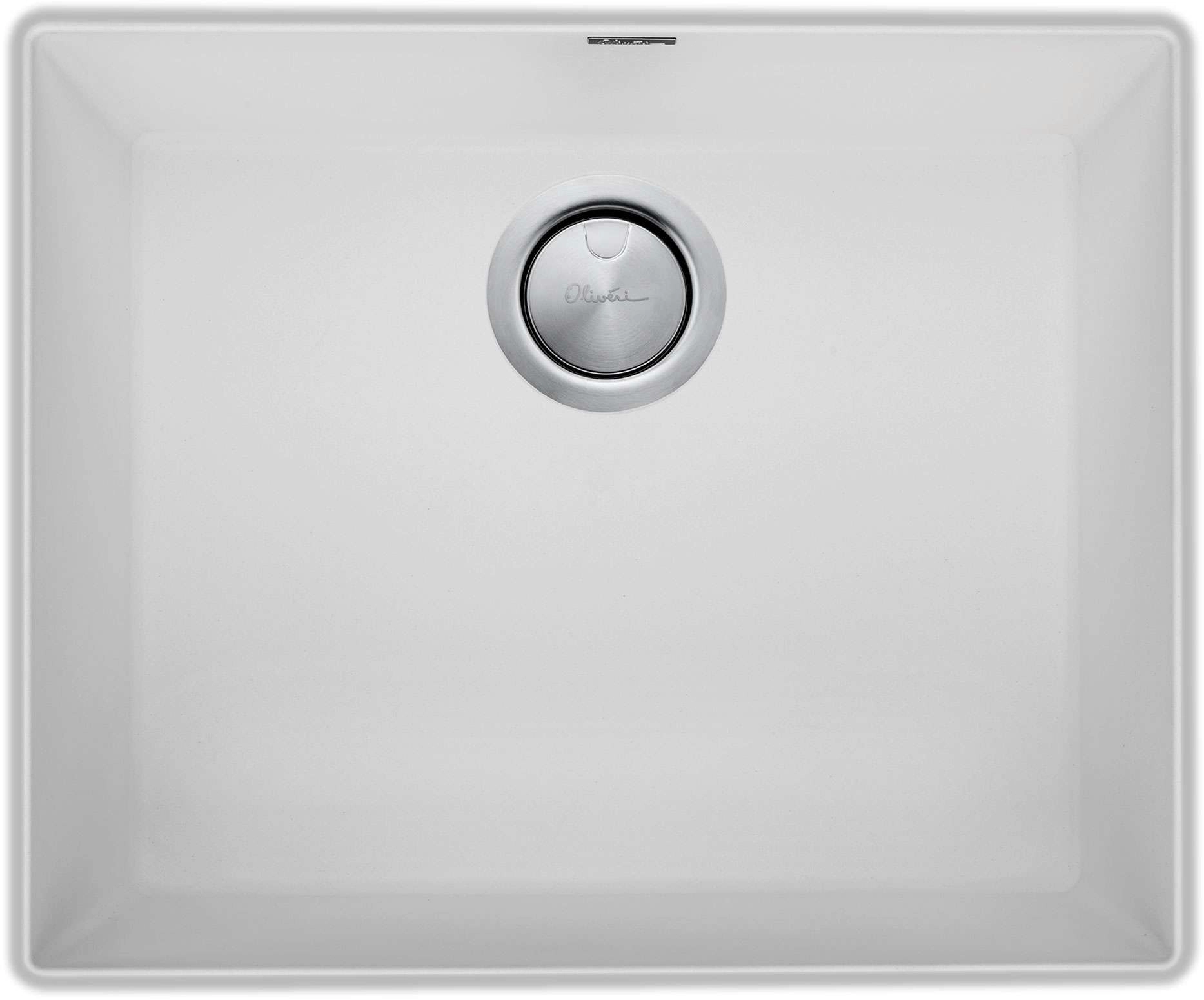 Oliveri Santorini White Large Bowl Undermount Sink ST-WH1550U