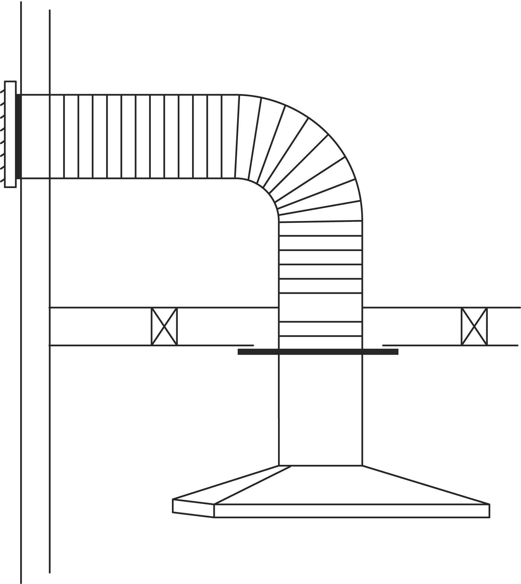 Abey 200mm Horizontal External Wall Rangehood Flue/Vent Kit RHH8