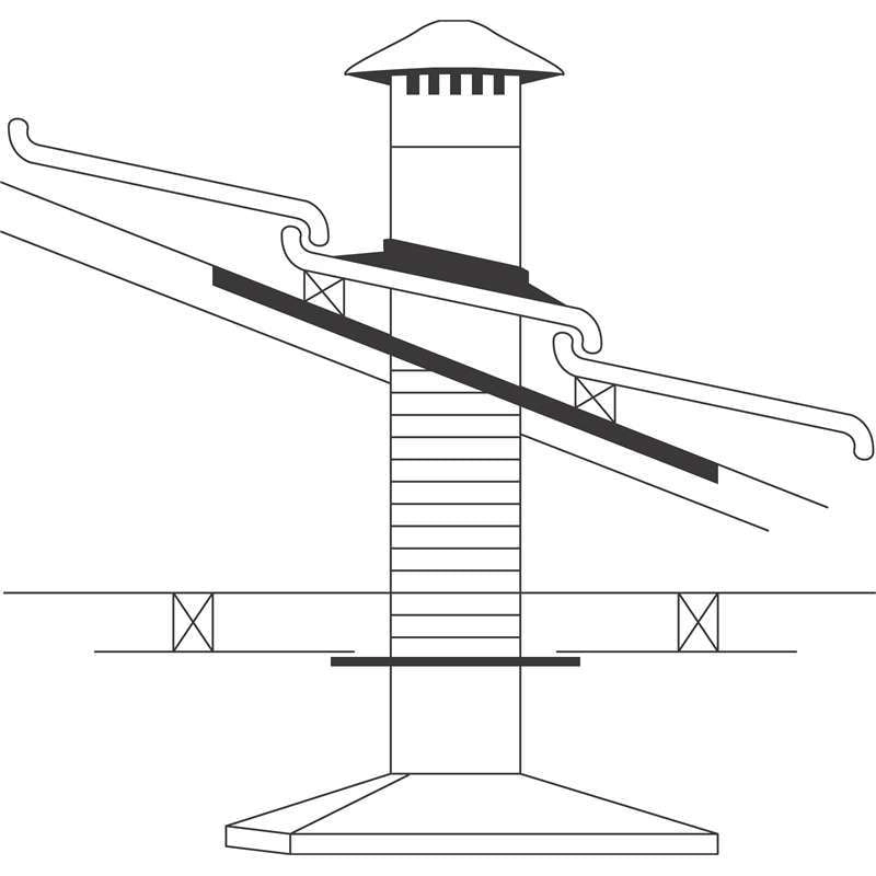 Abey 200mm Tiled Roof Rangehood Flue/Vent Kit RHVT8