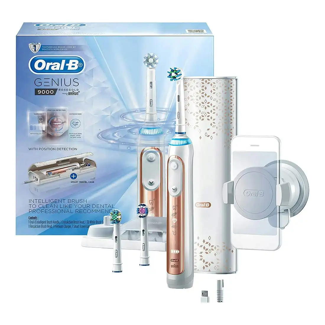 Oral-B Genius 9000 Electric Toothbrush - Rose Gold