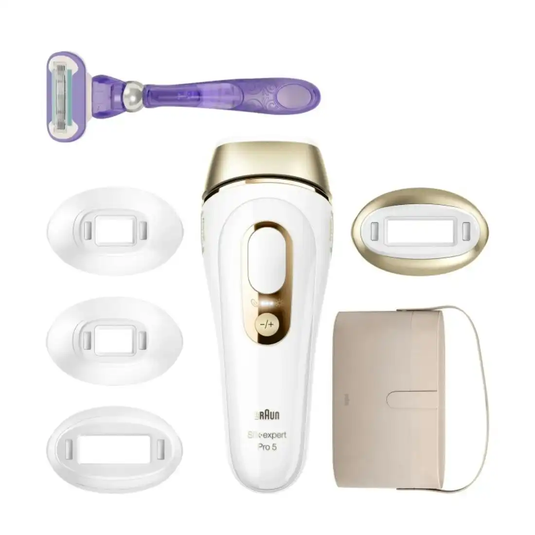Braun Silk Expert Pro 5 IPL Long Term Permanent Hair Removal Device with 2 Precision Heads
