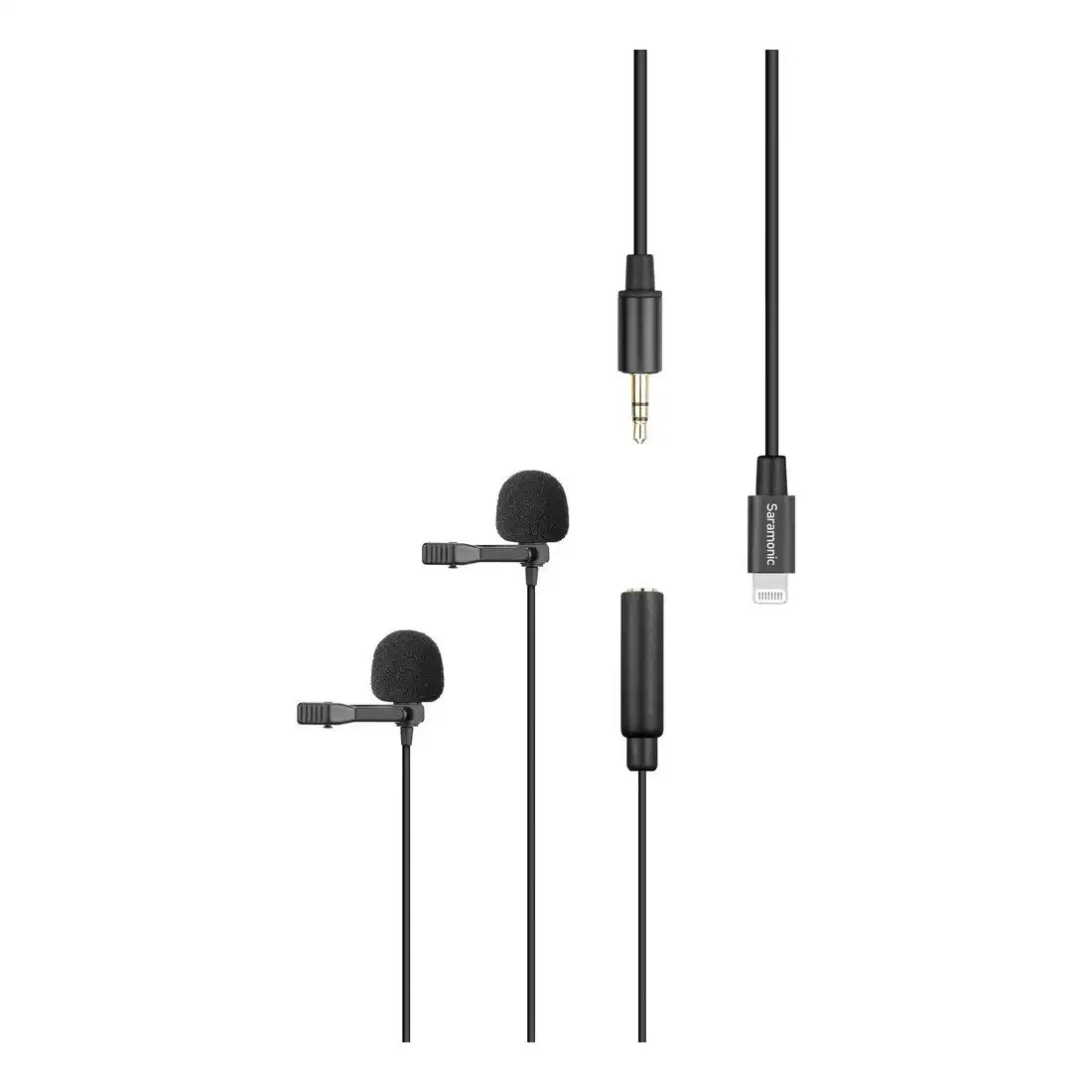 Saramonic LavMicro U1C Dual Omnidirectional Lavalier Microphone with Lightning Connector for iOS Devices (6m)